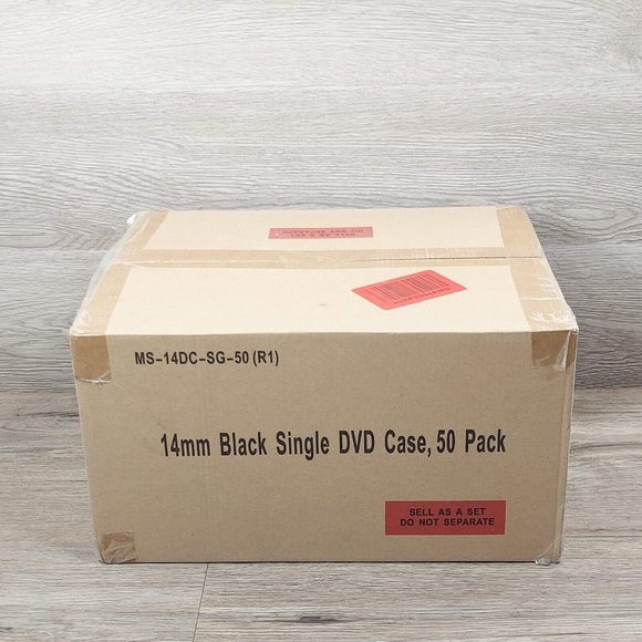 Progo 50 Pack Standard Black Single CD DVD Cases 14MM Movie Music Case Storage - Picture 9 of 9